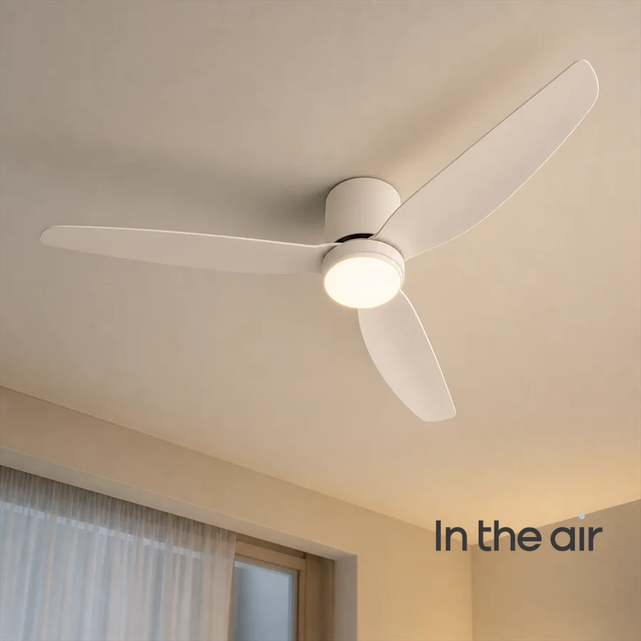 Second-generation SL1 ceiling fan in white